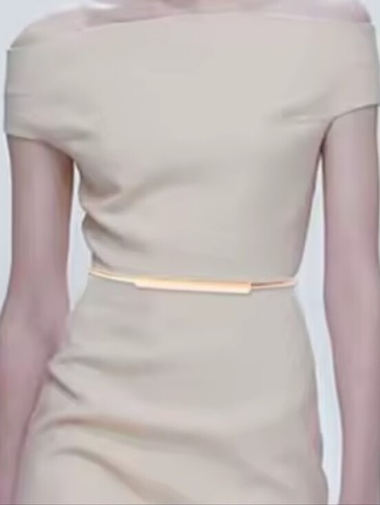Anthropologie Accessories - New!  Minimalist Gold Bar Skinny Stretch Belt - NWOT.  #R7-2